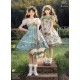 Mademoiselle Pearl Four Leaf Clover and Lime Blouse Apron Overdress JSK and Ops(Reservation/2 Colours/Full Payment Without Shipping)